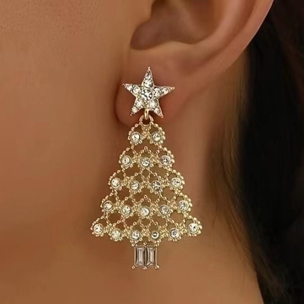 Christmas Tree Earrings Unique Tree Design Suitable for Holiday Celebrations and Daily Wear Perfect Gift for Girlfriends