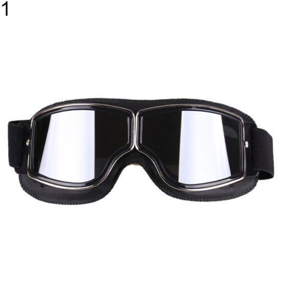 Universelle winddichte Vintage-Motorradbrille für den Außenbereich, Motorradhelm-Brille