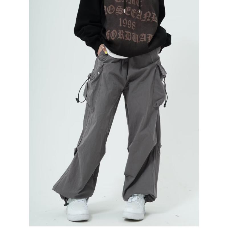 2026 New Straight Leg Loose Casual Pants Solid Color Lazy Drape Pants Men's Spring And Autumn Trendy Brand Khaki Wide Leg Pants