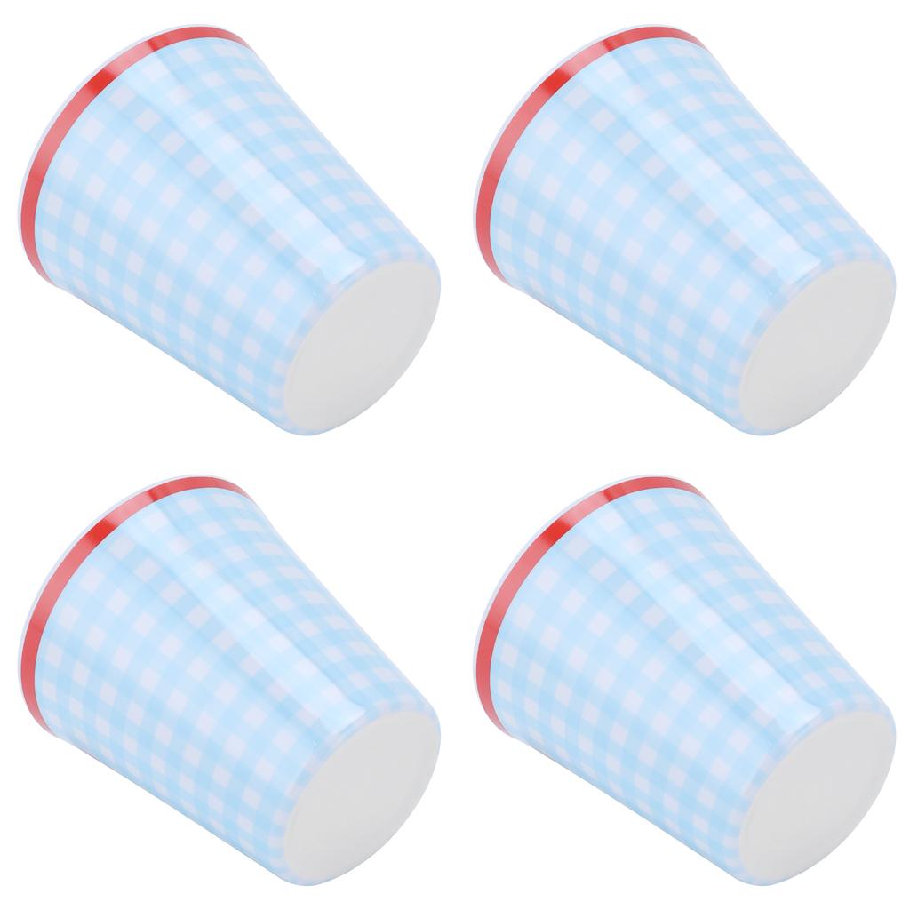 4Pcs Set Imitation Porcelain Water Cup Originality Beverage Mug for Home School Restaurant