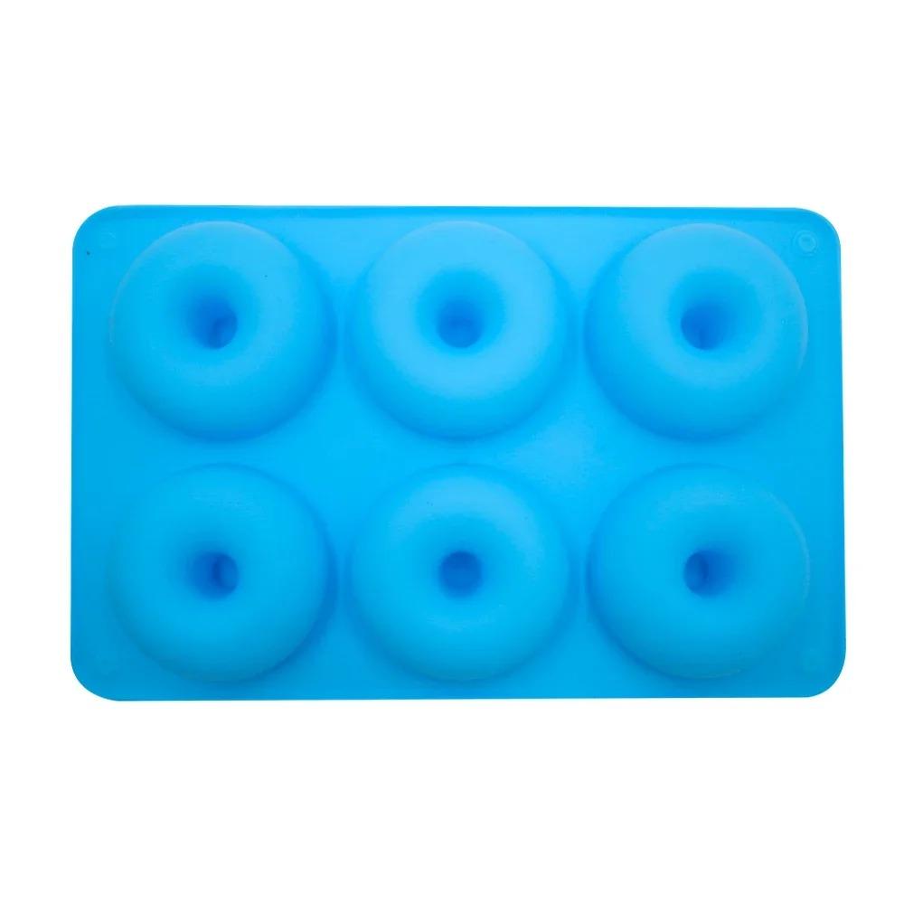 1/2pcs 6 Holes Donut Mold Silicone Chocolate Mold Non-Stick Candy Muffins Doughnut Baking Pan Bakeware Tool