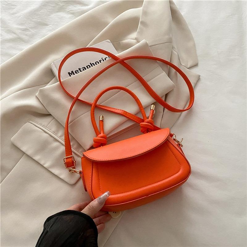 

High value solid color handbag summer new niche design versatile high sense messenger bag square bag