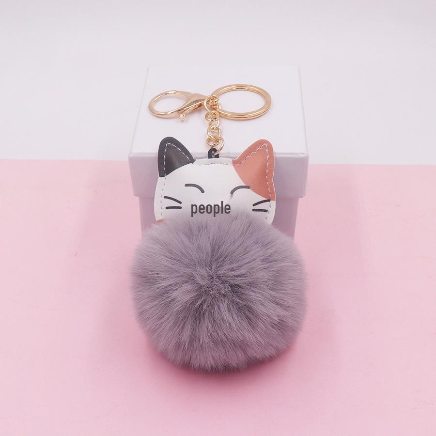 Adorable Kitten Plush Keychain - Cute Cat Figurine for Backpack or Suitcase
