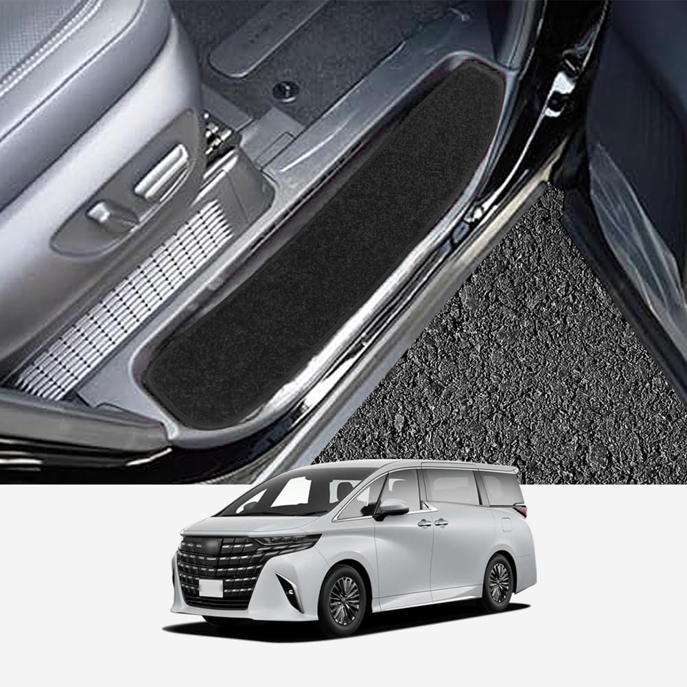 Compatible with Toyota New 40 Series 3rd Generation Side Step Set of 4 Alphard/Vellfire (2023-Present), Mats, Black,