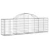 VidaXL Paniers à gabions arqués 4 pcs 200x30x60/80 cm Fer galvanisé, gabion, cage de gabion, panier de mur de gabion, mur de 3146070