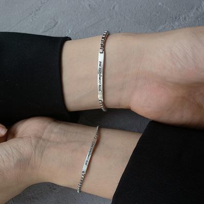 You Complete Me Couple Náramek Muži a Ženy Pár milenců na dálku Dárek Móda Jednoduchý náramek na dopisy Kpop
