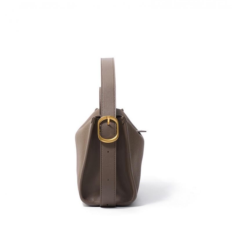 Fashion TOGO Top Layer Cowhide Small Square Bag Genuine Leather Women's Trendy Versatile Single Shoulder Crossbody