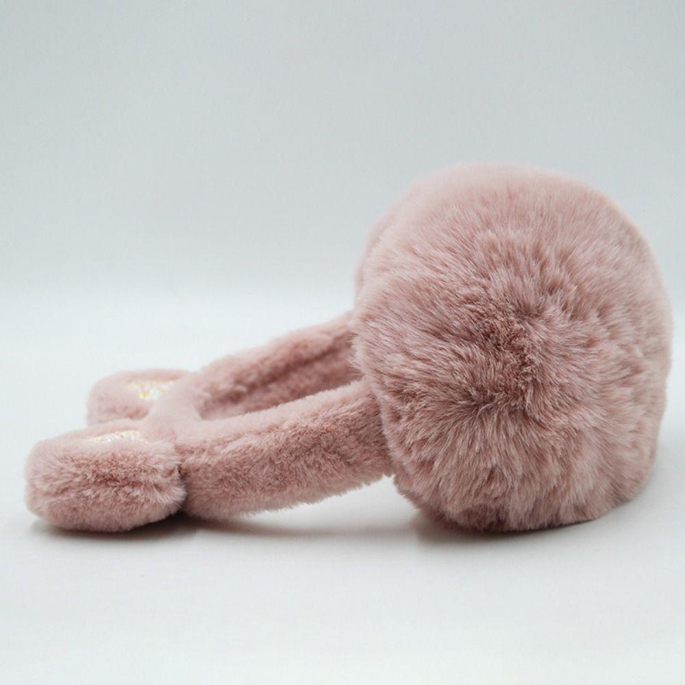 Foldable Faux Fur Ear Warmers Faux Fur Foldable Thermal Earmuffs Cat Ear Earmuffs  Winter Outdoor