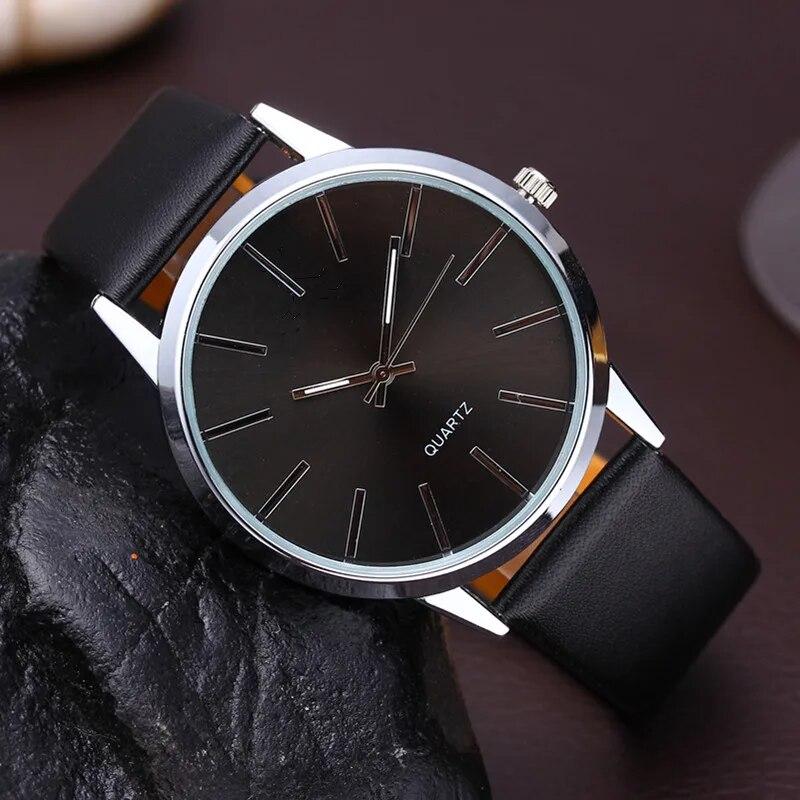 Watch Men Luxury Men's Watches Leather Clock Men Wristwatch Clock