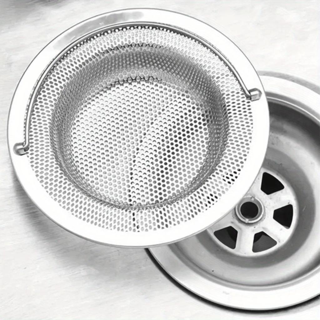 Stainless Steel Sink Filter with Handle - Rust Proof and Anti Clogging Mesh Filter, Suitable for Kitchen and Bathroom Sinks