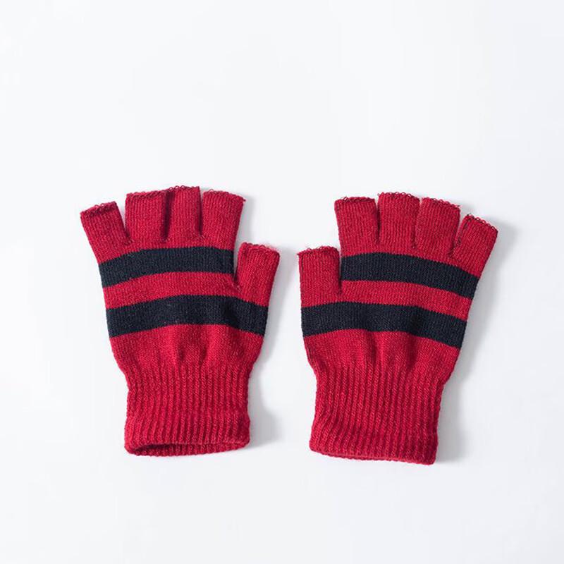 Unisex Half-Finger Knitted Cycling Gloves