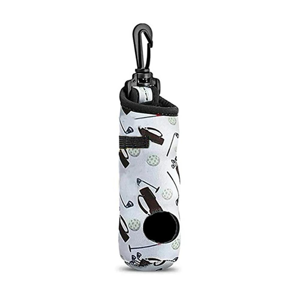 Golf Ball Carry Bag Pouch, Neoprene Golf Ball Holder With Keychain Belt Clip, Portable Lightweight Golf Carry Bag Accessories For Outdoor Storage