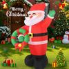 5.9FT Inflatable Toy Santa Claus Wreath Xmas Yard Lawn Party Decoration with LED Lights Christmas Home Supplies Ornaments Gifts