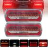 Left Right LED Combination Reflector Tail Light White Red Amber Turn Signal Reverse Brake Light 12V 24V For Trailer Truck Pickup
