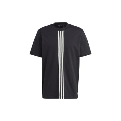 Originals Three-Stripe Logo Loose Fit Crew Neck T-Shirt Men Tops Black HZ0706