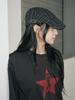 Olinkeompeulliteu Stitch Stripe Hunting Cap (Black Denim)