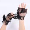 Flower Fake Sleeves Mesh Mittens Bridal Dress Accessory Wrist Cuffs  Lolita