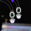 Women's Light Luxury Design Elegant Vintage Zircon Imitation Pearl Earrings Fashionable And Versatile Niche Design Earrings