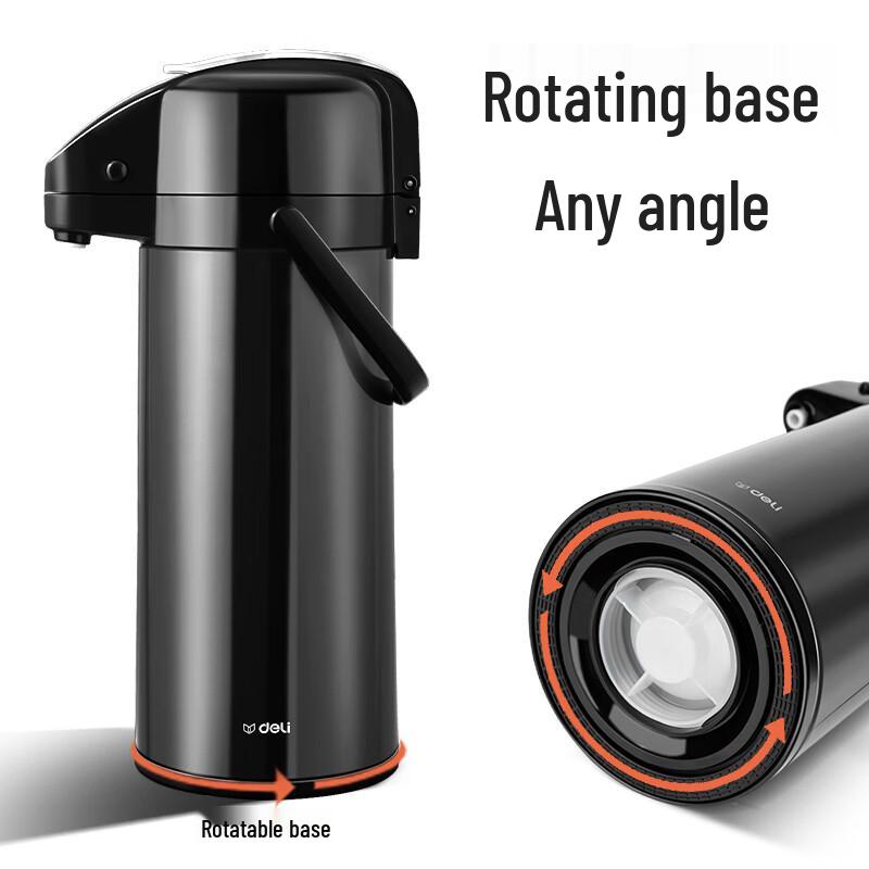 Deli LL108 2.5L Glass Liner Insulated Press Thermos (2-Pack)