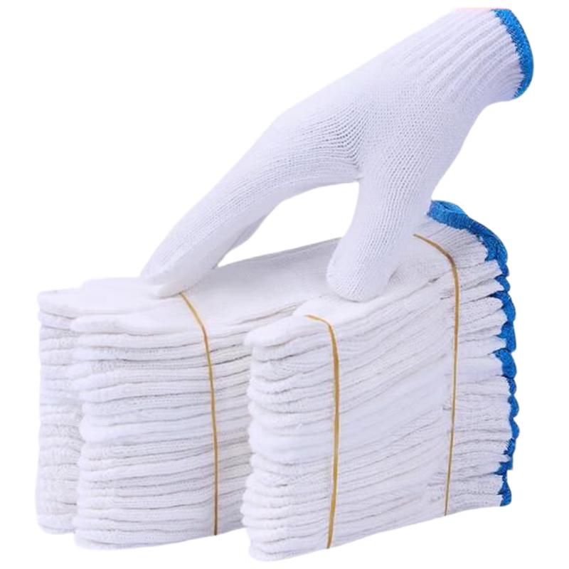 White Cotton Yarn Work Gloves (100 Pairs)