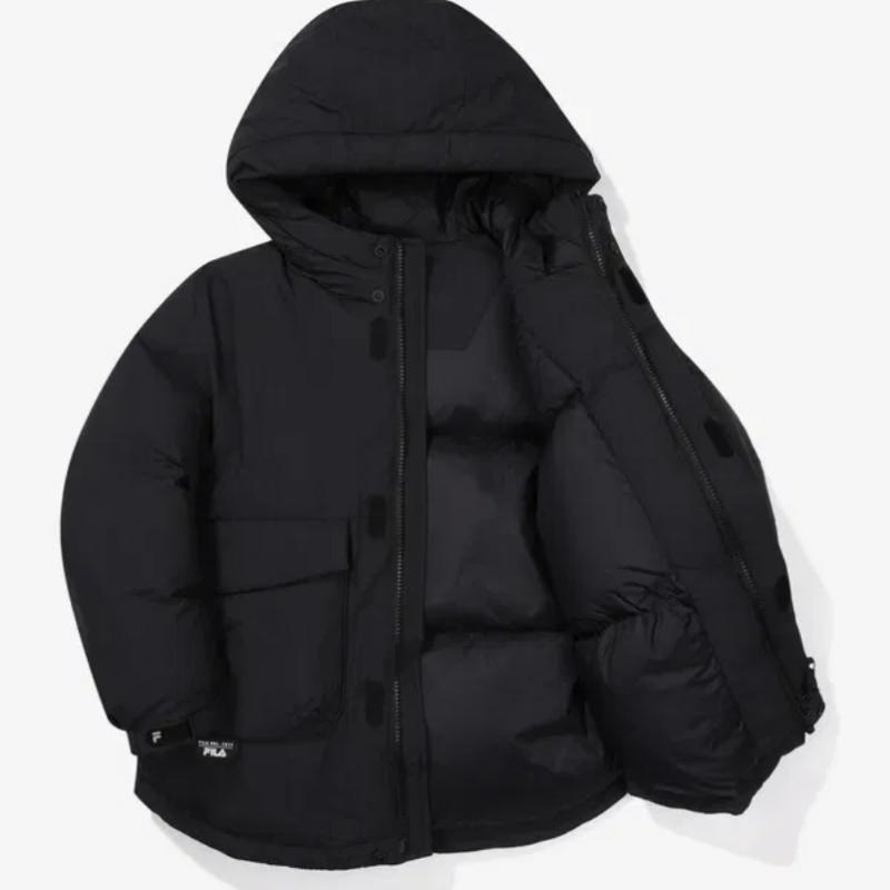 [fila Kids] Cloud Short Hoodie Down  Fk2djf4107x Blk  q0zFk2djf4107xBlk