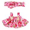 For 17cm Labubus Doll Clothes Accessories Sweet Floral Dress With Headband