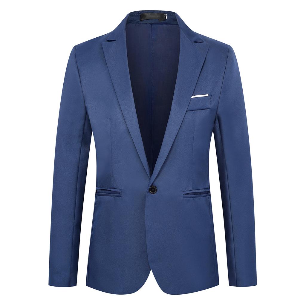 Fashion Men'S Clothing One-Button Casual Small Blazer Jacket Korean Version Suit One-Piece Delivery