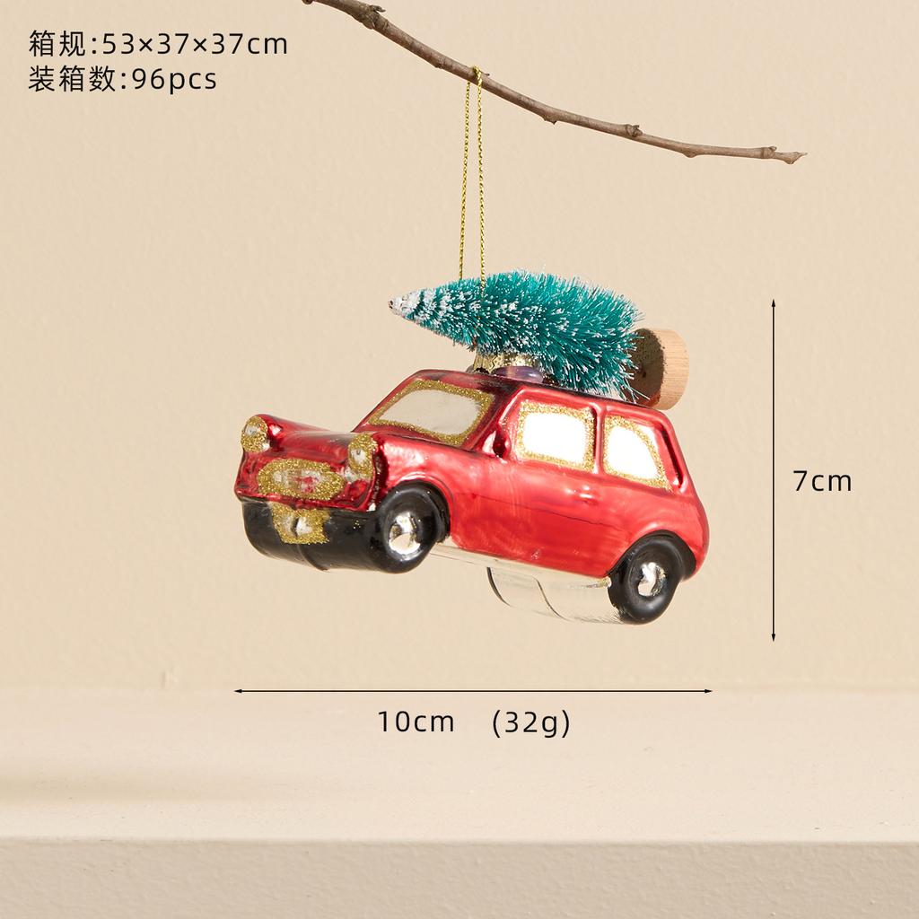 Uniquely Shaped Glass Christmas Ball - Macaron Cake Painted Ornament for Tree Decoration Colorful Holiday Decor