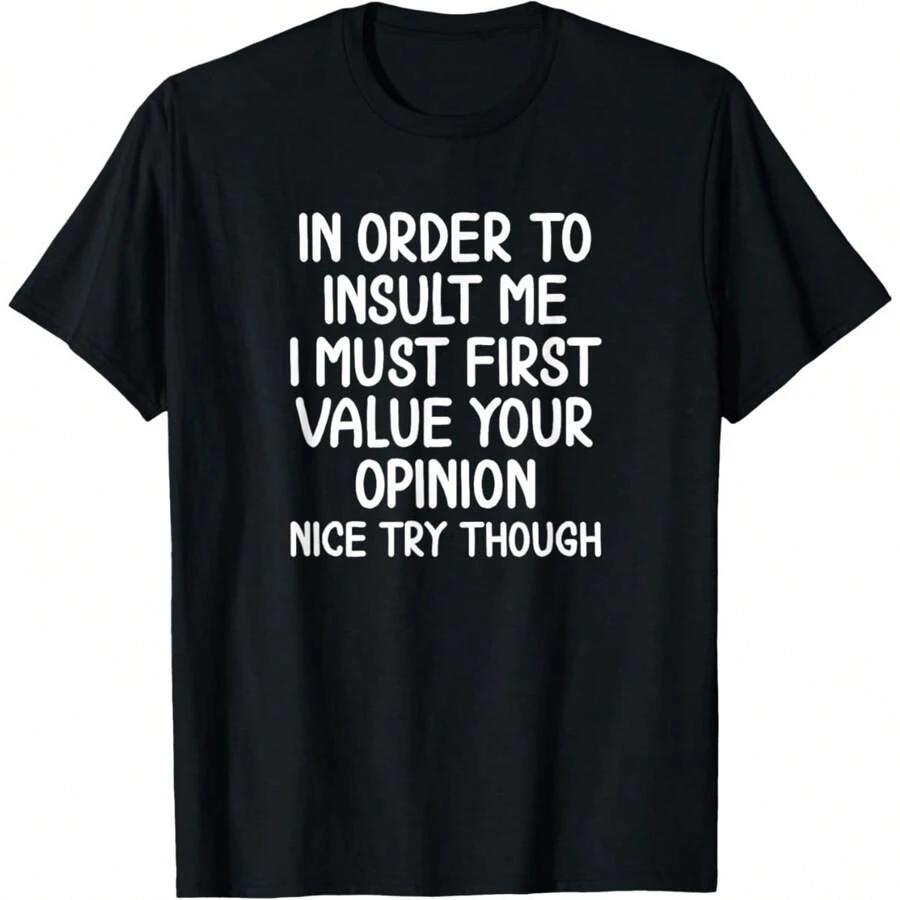 

Unisex s Summer Short Sleeve English Letter Graphic Print T-Shirt L