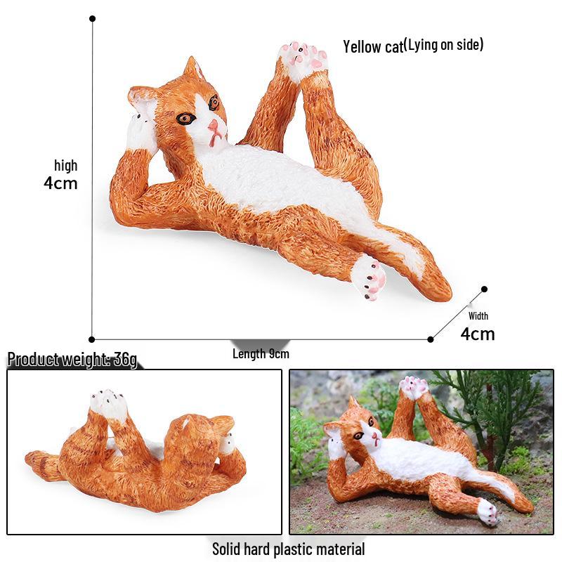 Realistic Exotic Orange Tabby Cat Heart Model Ornament