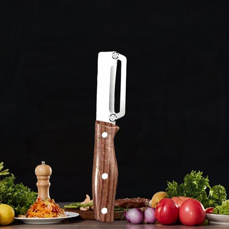 Éplucheur en acier inoxydable Cuisine Ménage Couteau à canne à sucre pour ananas Citrouille Râpe Éplucheur Outils de grattage Fruits Légumes
