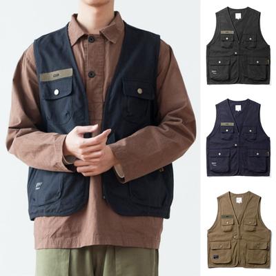 Men Multi Pocket Sleeveless Camera Outdoor Travelers Fishing Working Photography Vest Work Uniform Vest Advertising Men's Vest
