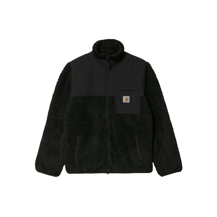 Carhartt WIP Color Block Fleece Collar Logo Jacket Men jackets Black I029566-89-XX