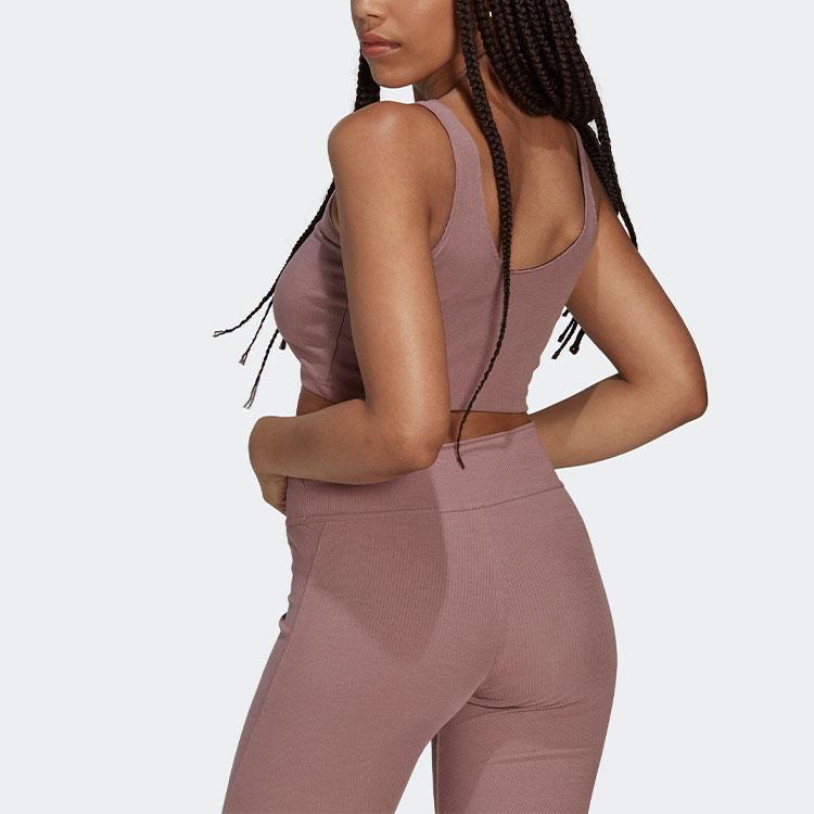 Adidas Slim Fit Sports Tank Top Women Tops Wonder-Red HG4366