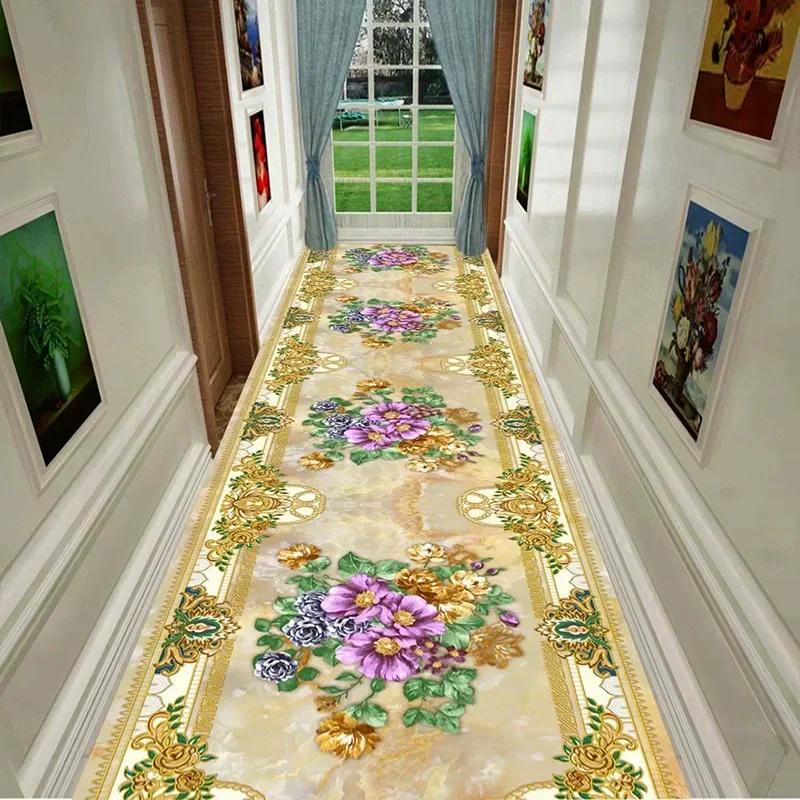 3D-Korridorläufer, lange Teppiche für Flur, Wohnzimmer, Dekoration, Zuhause, Gang, Fußmatten, moderner, luxuriöser Eingangsbereich, Dekorbereich