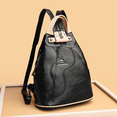 2024 Women's Multifunctional Color Block Backpack - Korean Style High-End Shoulder & Chest Bag