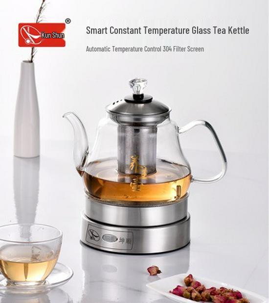 Stainless Steel Glass Kettle with Tea Infuser