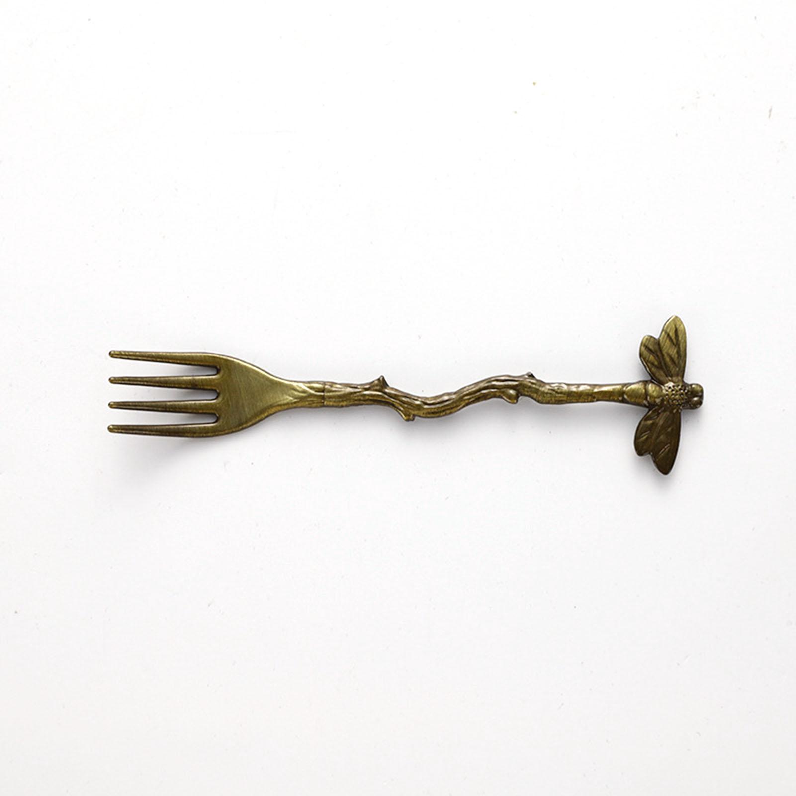 

Zinc Alloy Dragonflies Fork Retro Anti-bending Fruits Forks For House