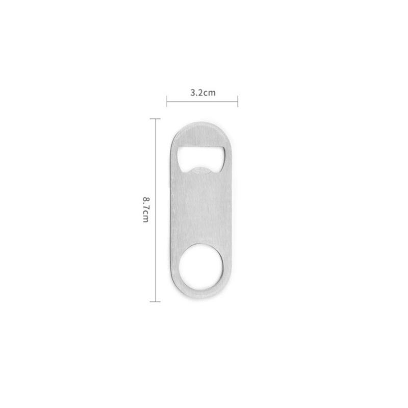 

1PC Durable Beer Bottle Opener Stainless Steel Flat Speed Bottle Cap Opener Remover Bar Blade Kitchen Tool