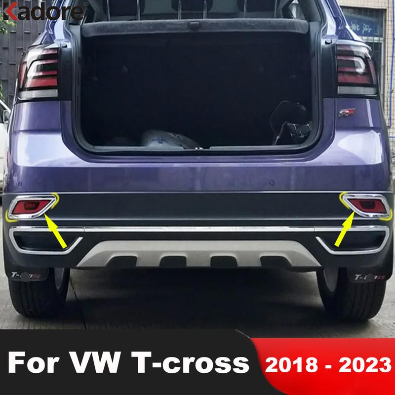 Для Volkswagen VW T-cross Tcross 2018- Хромированная Накладка на Задний Противотуманный Фонарь Автомобиля Отделка Окантовка Заднего Противотуманного Фонаря Аксессуары