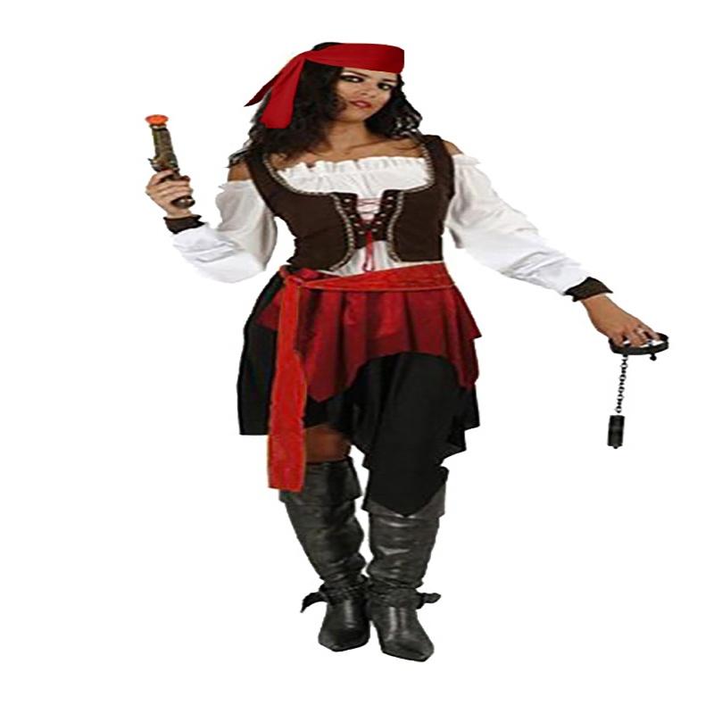 

Carribbean Pirate Adult Man Halloween Buccaneer Fancy Dress Costume Cosplay Women,One Size