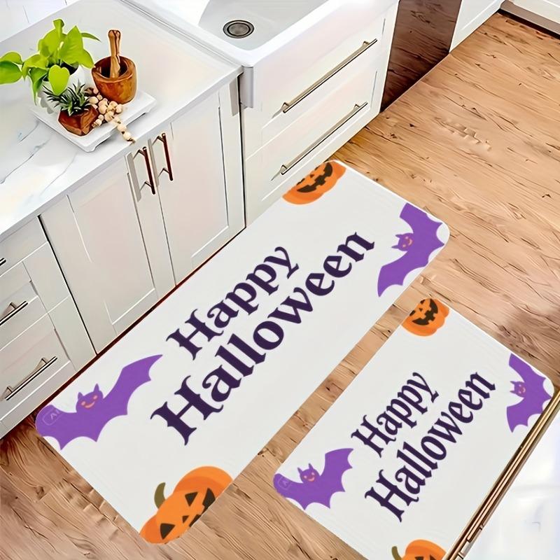 1PC Happy Halloween Kitchen Rug Non-Slip Door Mat Pop design Bathroom Rug Bath Mat Carpet for Home Sink Laundry Decoreeree