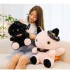 Adorable Black Lace Cat Plush Toy 8 Inch Soft Cuddly Pillow For Girlfriend Gifts