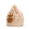 Korean Version of Fashion Plush Bag Women's Shoulder Bag 2025 Autumn and Winter New Hand Carry Plush Bag Cute Bear Bag