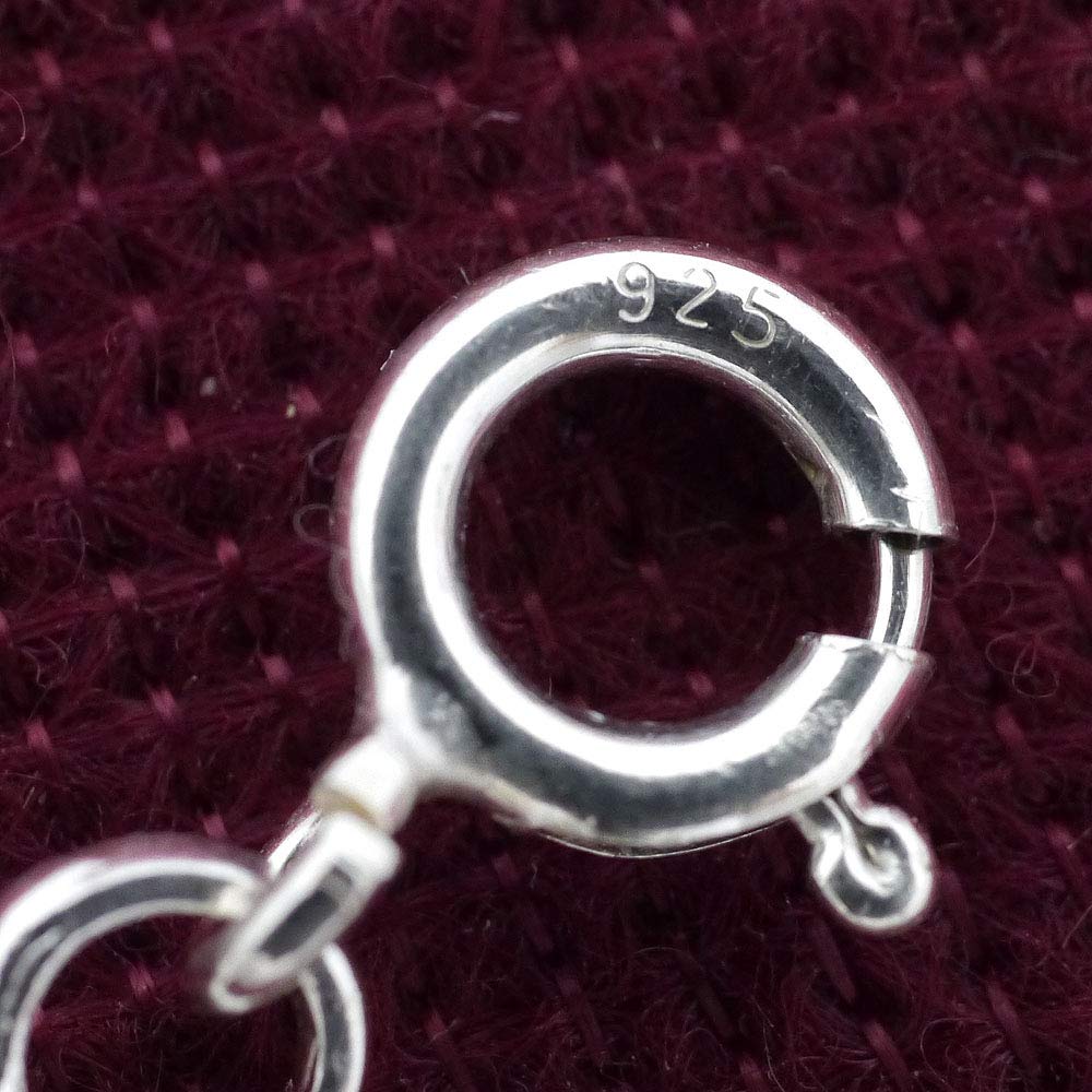 Silver One Silver 925 Swedge Curb Chain Necklace [Silver Pressed, 3mm Wide, 55cm Long] Men's Fine Curb Chain