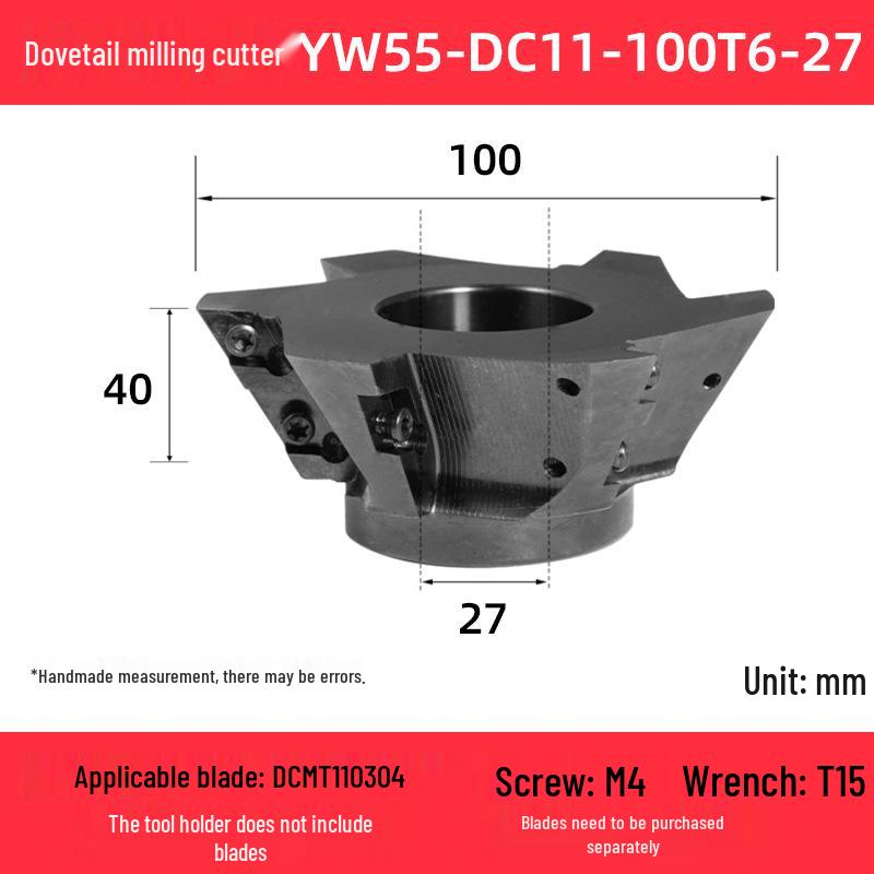 45°-75° CNC V-Shaped Dovetail Groove Milling Cutter with Inner Hole