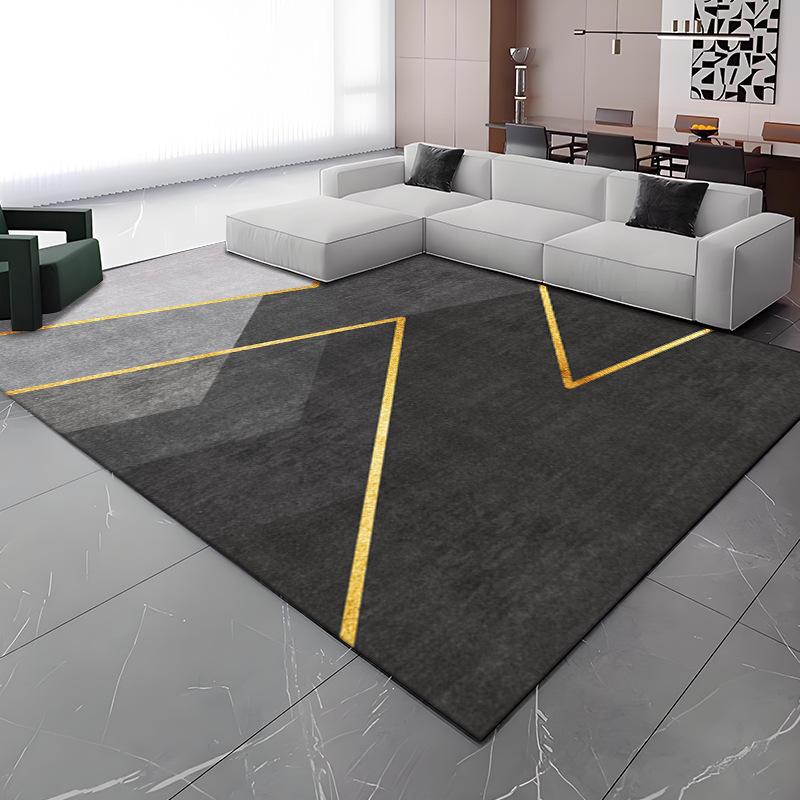 Modern Simple Style Large Living Room Rug Geometric Pattern Antiskid Office Decor Carpet Soft Easy Cleaning Coffee Tables Mat