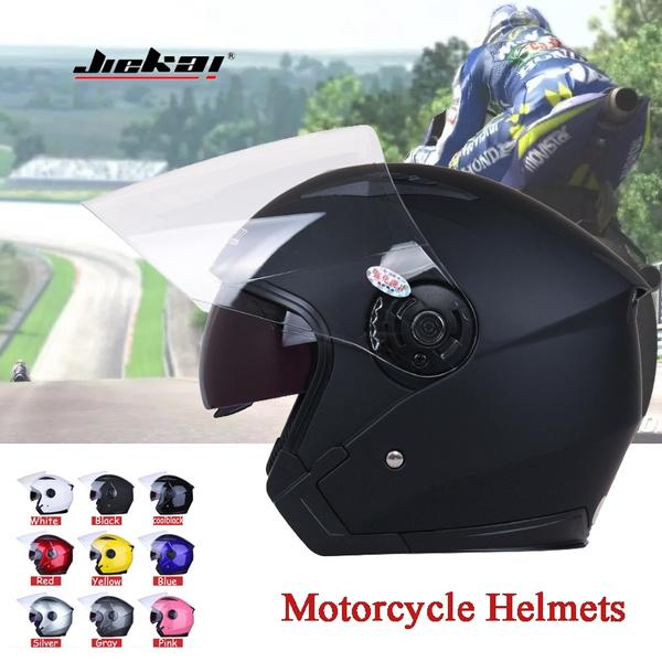 Buy Motorcycle Helmets Electric Bicycle Helmet Open Face Dual Lens