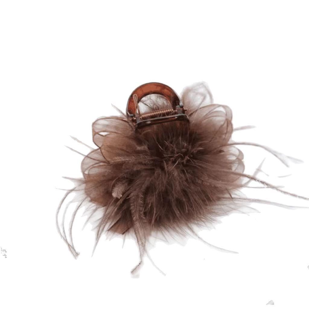 Feather Claw Clip: High-End Bow Hair Accessory for Fashionable, Trendy Looks