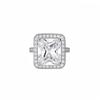 18K Gold Plated Zircon Square Ear Cuff Earrings - No Piercing, European Style, Simple Luxury for Women.